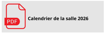 Calendrier de la salle 2026