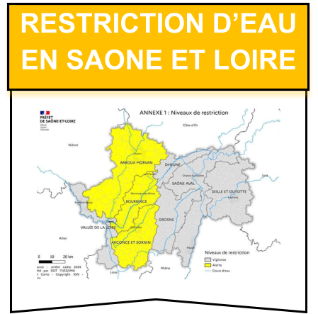 restriction d’eau en saone et loire