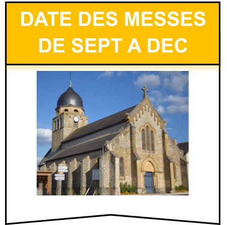 Date des messes de Sept a DEC